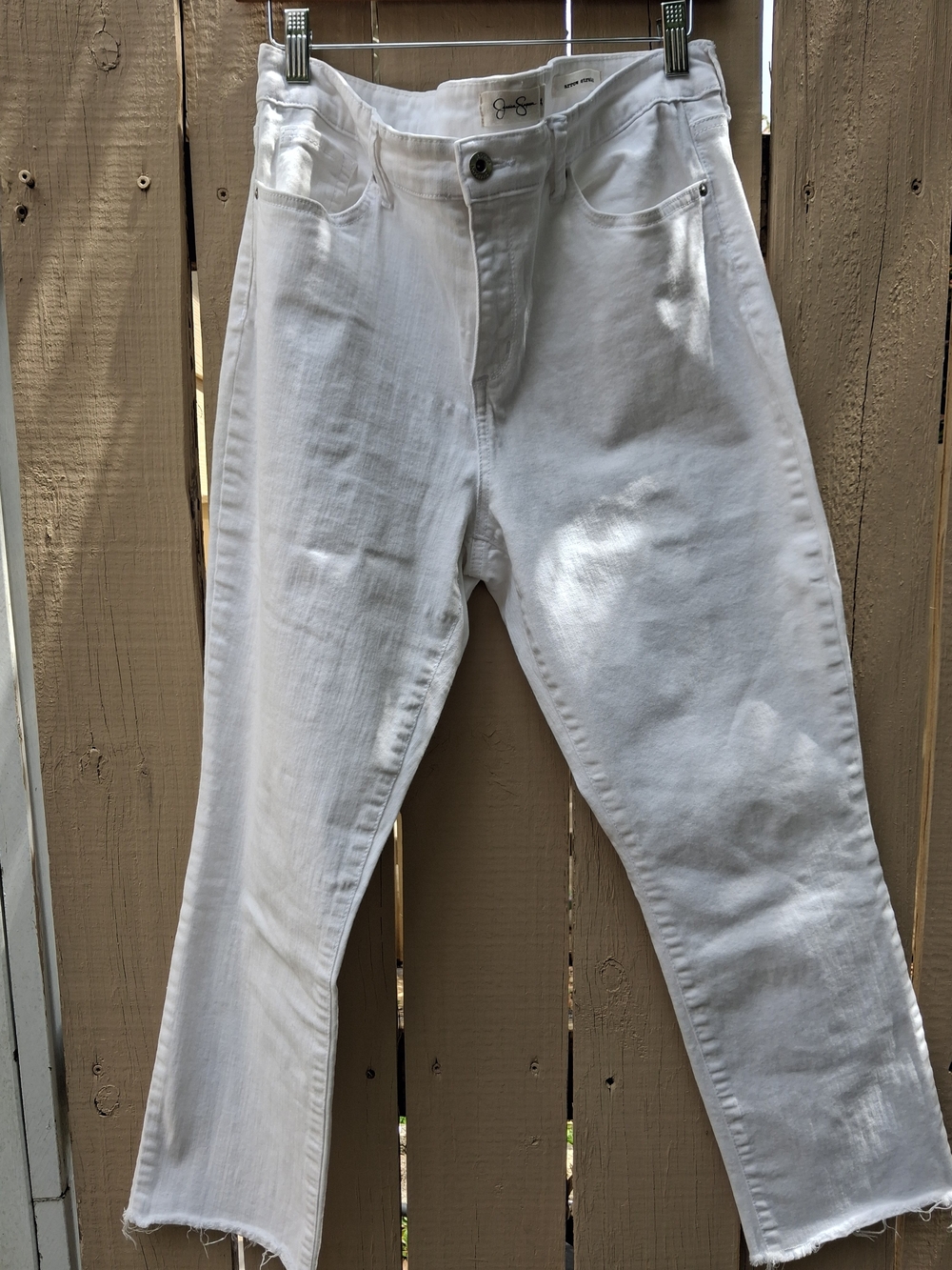 Jessica Simpson White Cropped Ankle Jeans